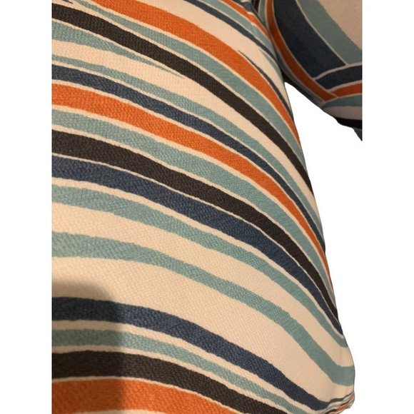 Set of 2 New Polyester Fill Zip Off Cover Throw Pillows Retro Swirl Print - Picture 5 of 8